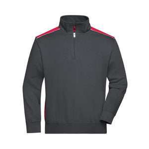 Felpa Workwear Half-zip  - Color grigio / XS - personalizzabile con logo