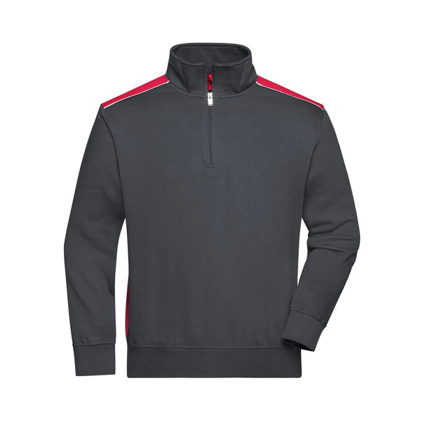 Felpa Workwear Half-zip  - Color grigio / XS - personalizzabile con logo