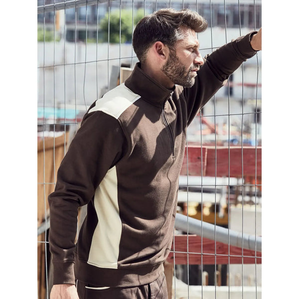 Felpa Workwear Half-zip  - Color - personalizzabile con logo