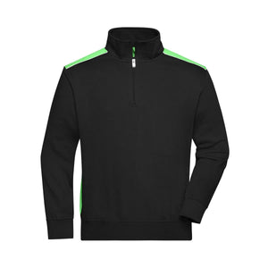 Felpa Workwear Half-zip  - Color nero / XS - personalizzabile con logo