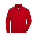 Felpa Workwear Half-zip  - Color rosso / XS - personalizzabile con logo