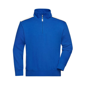 Felpa Workwear Half-zip  - Color royal / XS - personalizzabile con logo