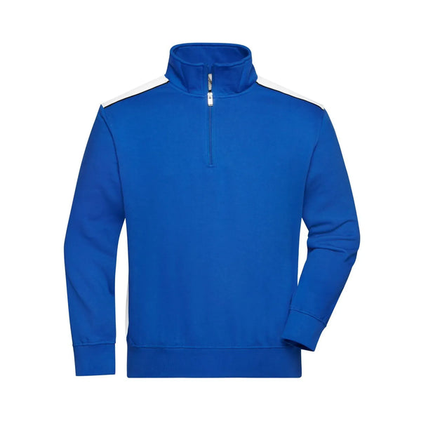Felpa Workwear Half-zip  - Color royal / XS - personalizzabile con logo