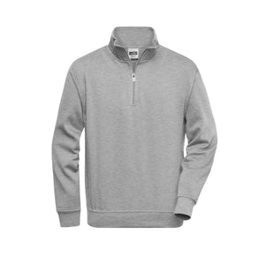 Felpa Workwear Half Zip grey-heather / XS - personalizzabile con logo