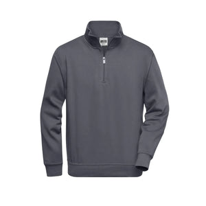Felpa Workwear Half Zip grigio / XS - personalizzabile con logo