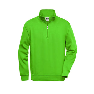 Felpa Workwear Half Zip lime-green / XS - personalizzabile con logo