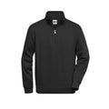 Felpa Workwear Half Zip nero / XS - personalizzabile con logo