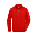 Felpa Workwear Half Zip rosso / XS - personalizzabile con logo