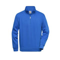 Felpa Workwear Half Zip royal / XS - personalizzabile con logo