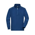 Felpa Workwear Half-zip  - Solid blu / XS - personalizzabile con logo