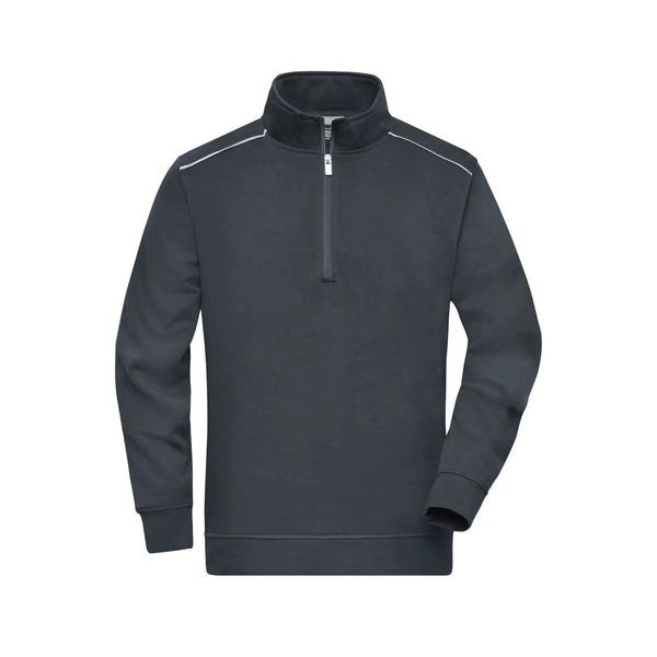 Felpa Workwear Half-zip  - Solid grigio / XS - personalizzabile con logo