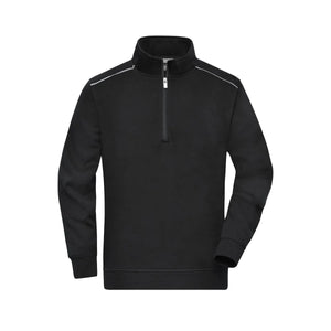 Felpa Workwear Half-zip  - Solid nero / XS - personalizzabile con logo