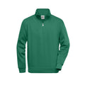 Felpa Workwear Half Zip verde / XS - personalizzabile con logo