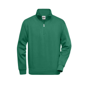 Felpa Workwear Half Zip verde / XS - personalizzabile con logo