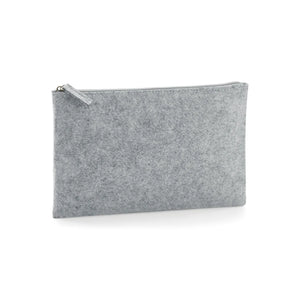 Felt accessory Pouch grey melange - personalizzabile con logo