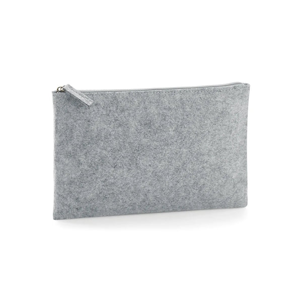 Felt accessory Pouch grey melange - personalizzabile con logo