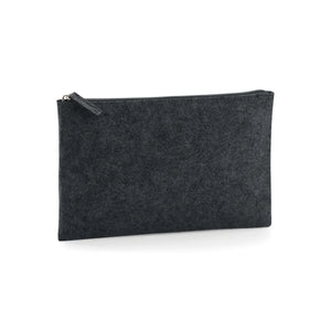Felt accessory Pouch grigio - personalizzabile con logo