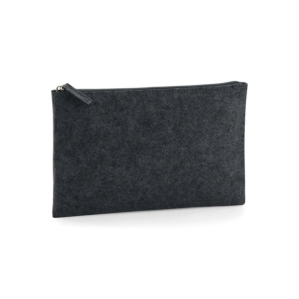 Felt accessory Pouch grigio - personalizzabile con logo