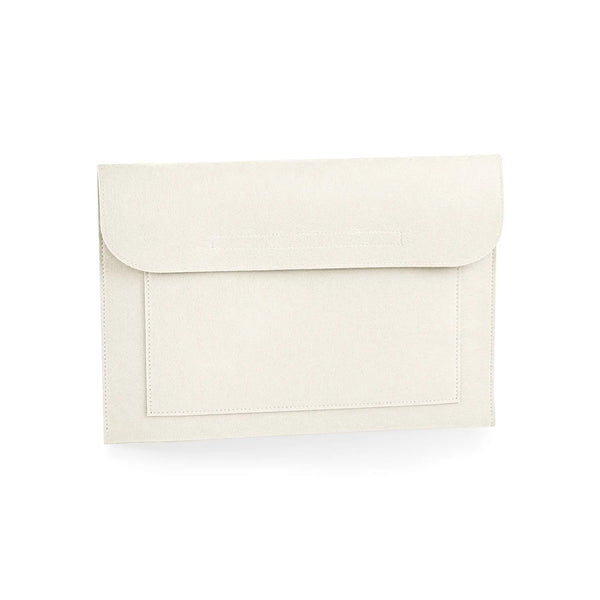Felt Laptop/Document slip bianco - personalizzabile con logo