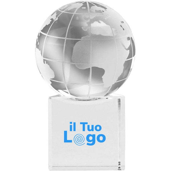 Fermacarte in vetro trasparente - personalizzabile con logo