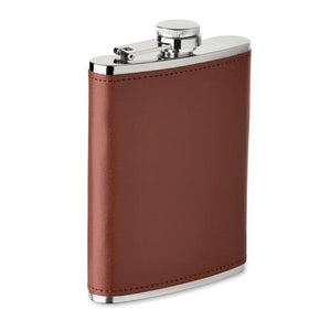 Fiaschetta slim 200 ml Marrone - personalizzabile con logo
