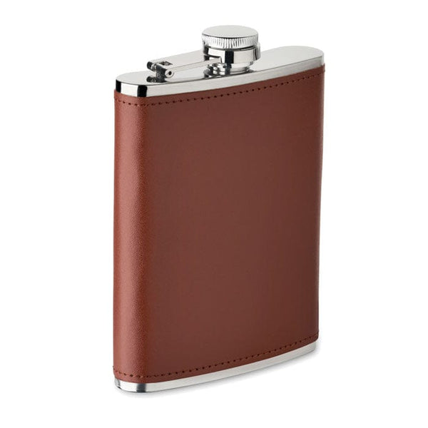 Fiaschetta slim 200 ml Marrone - personalizzabile con logo