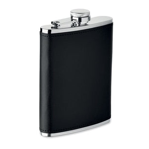 Fiaschetta slim 200 ml Nero - personalizzabile con logo