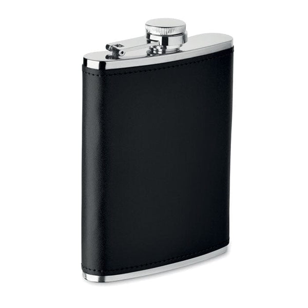 Fiaschetta slim 200 ml Nero - personalizzabile con logo