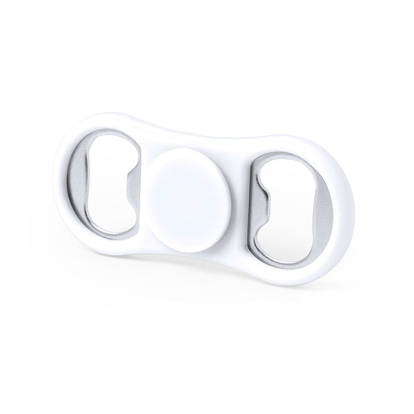 Fidget Spinner Apribottiglia Slack bianco - personalizzabile con logo