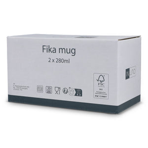 Fika set di 2 tazze da 280 ml - personalizzabile con logo