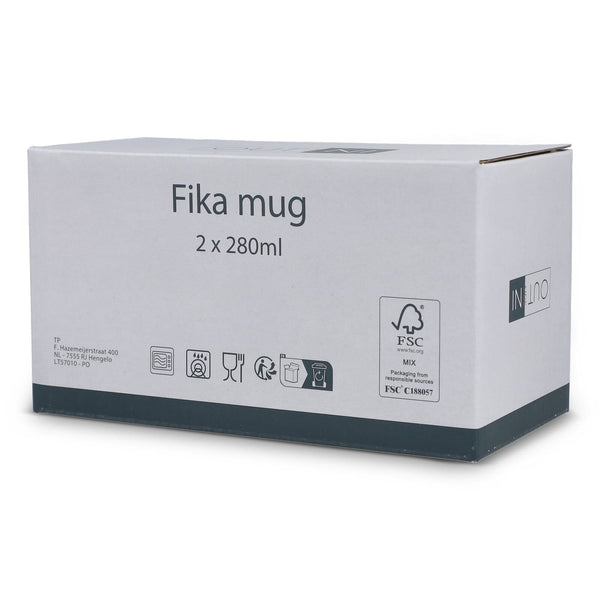 Fika set di 2 tazze da 280 ml - personalizzabile con logo
