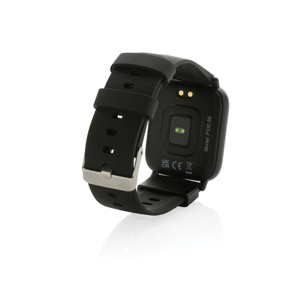 Fit Watch in TPU riciclato RCS nero - personalizzabile con logo