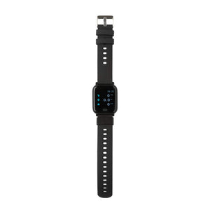 Fit Watch in TPU riciclato RCS nero - personalizzabile con logo