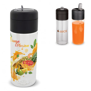 Flacone da bere Flow 500ml grigio scuro - personalizzabile con logo