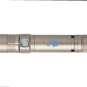 Flashlight 3W ricaricabile grigio - personalizzabile con logo