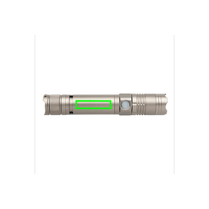 Flashlight 3W ricaricabile grigio - personalizzabile con logo