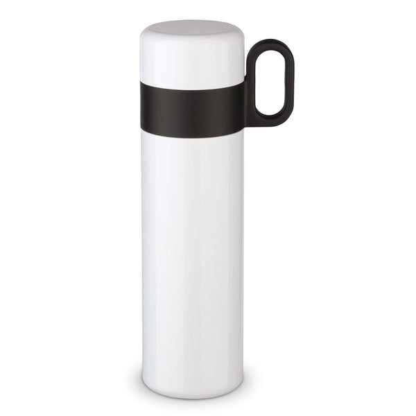 Flask Flow 500ml Bianco - personalizzabile con logo