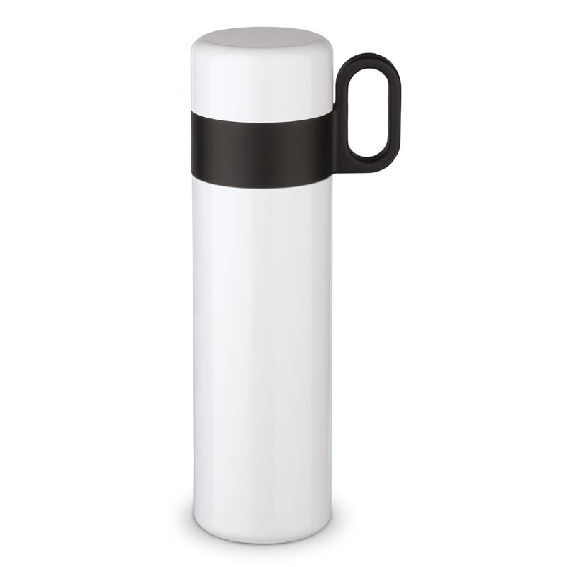 Flask Flow 500ml Bianco - personalizzabile con logo