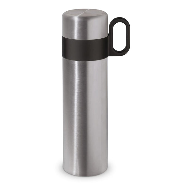 Flask Flow 500ml color argento - personalizzabile con logo