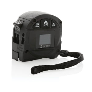 Flessometro 5M con laser 30M Gear X nero - personalizzabile con logo