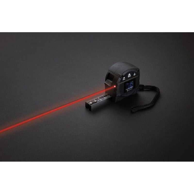 Flessometro 5M con laser 30M Gear X nero - personalizzabile con logo