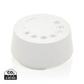Flora speaker con rumore  in plastica riciclata RCS bianco - personalizzabile con logo