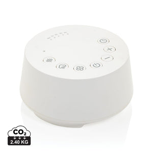 Flora speaker con rumore  in plastica riciclata RCS bianco - personalizzabile con logo