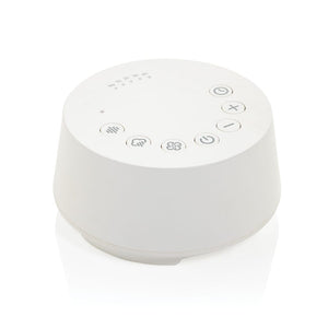Flora speaker con rumore  in plastica riciclata RCS bianco - personalizzabile con logo