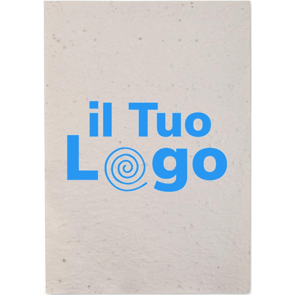 Foglio A4 in carta con semi bianco - personalizzabile con logo