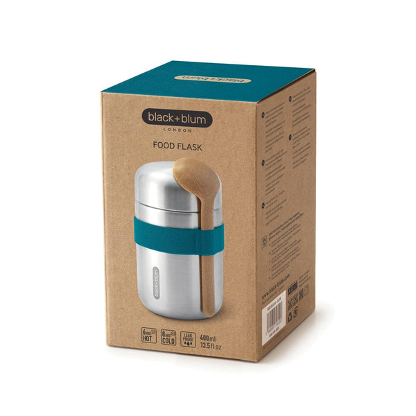 Food Flask Black+Blum 400 ml azzurro - personalizzabile con logo