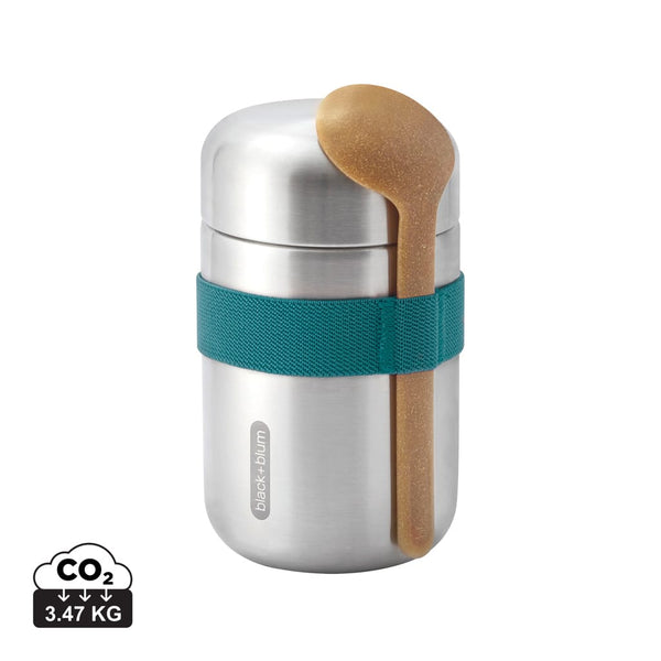 Food Flask Black+Blum 400ml azzurro - personalizzabile con logo