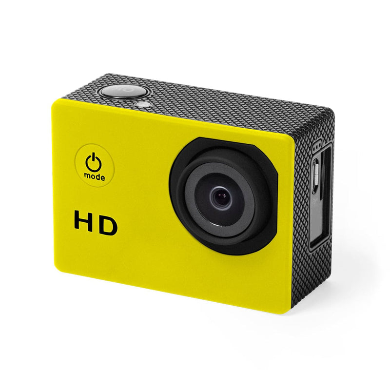 Fotocamera Sportiva Komir giallo - personalizzabile con logo