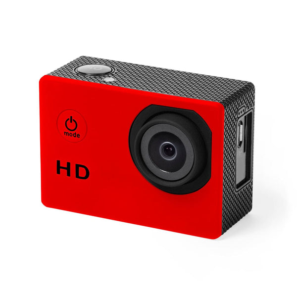 Fotocamera Sportiva Komir rosso - personalizzabile con logo