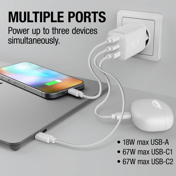 Fresh 'n Rebel caricatore rapido per laptop 67W GaN USB-C e USB-A - personalizzabile con logo